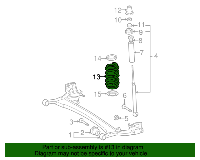 4823152B80 Coil Spring 2007 2008 Toyota Yaris Boch Toyota South