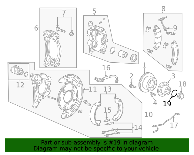 20202024 GM ABS Wheel Speed Sensor Reluctor Ring Retainer 84138915 GM