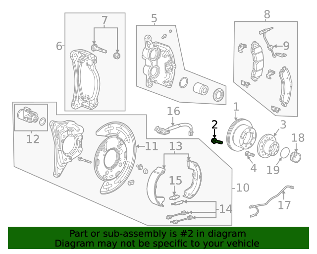 19992024 GM Rear Disc Brake Caliper Bolt 15012506 Auto Parts Express