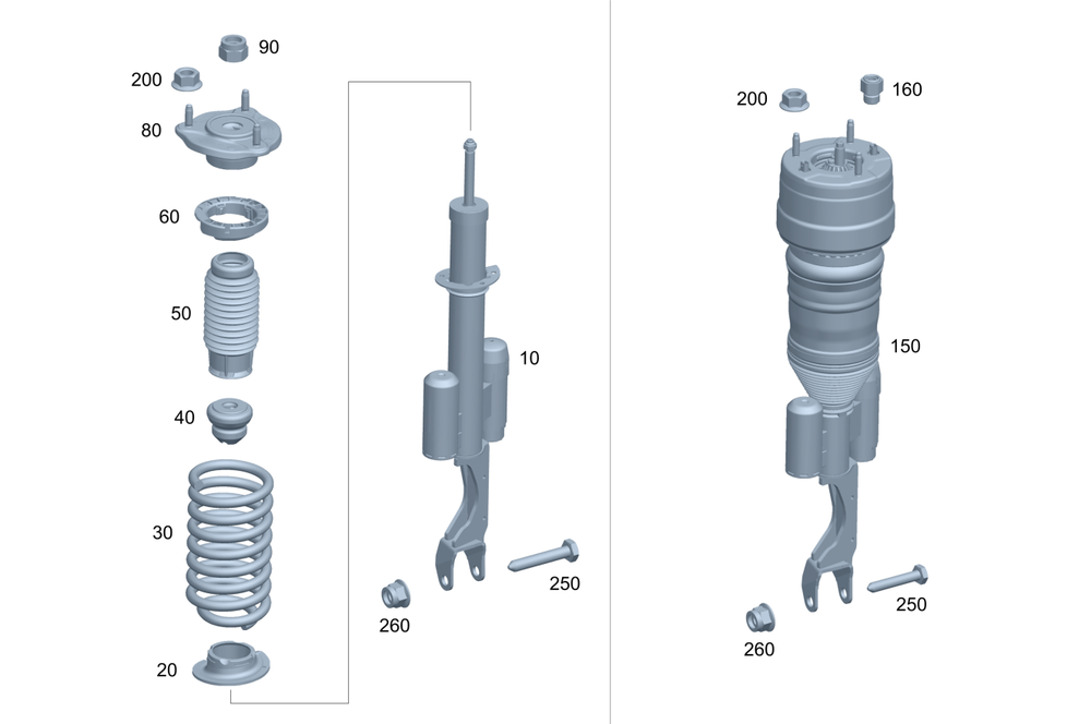 205-322-07-00 - Helical Spring Shim 2008-2026 Mercedes-Benz