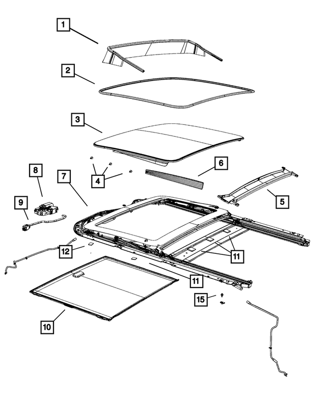 20212024 Jeep Sunroof Glass 68498336AA Mopar eStore