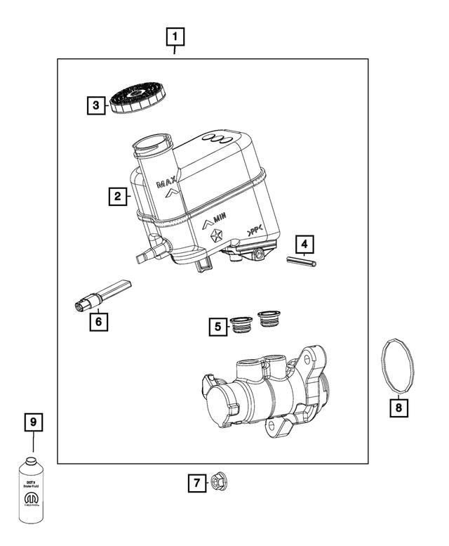 20192022 Jeep Cherokee Brake Fluid Level Switch 68418193AB Mopar Estores