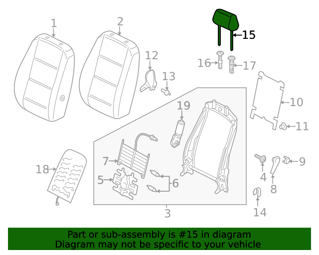Headrest 561-881-901-K-TI7