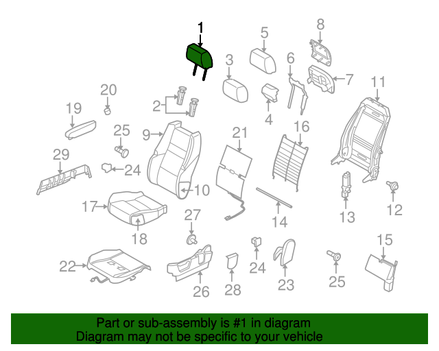 20092013 Land Rover Range Rover Sport Headrest LR011438