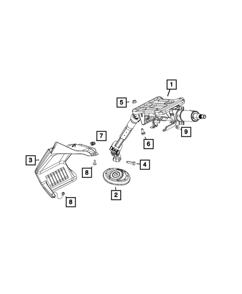 Steering Column and Intermediate Shaft for 2016 Ram ProMaster 3500 