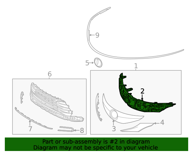 5311408070 Grille Bracket 20212023 Toyota Sienna Discount Parts