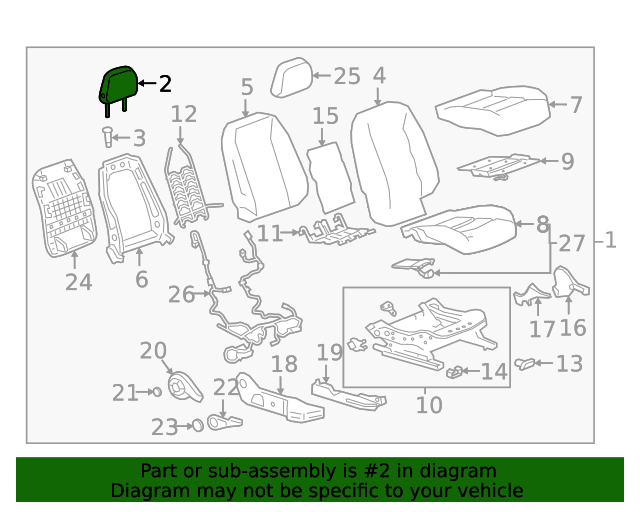 2022 GMC Terrain Headrest 85154280