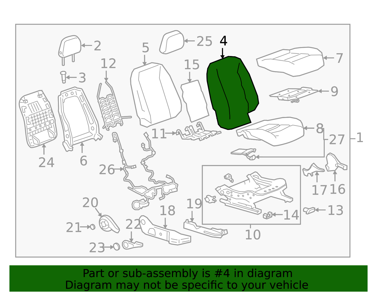 Seat Back Cover - GM (84317679)
