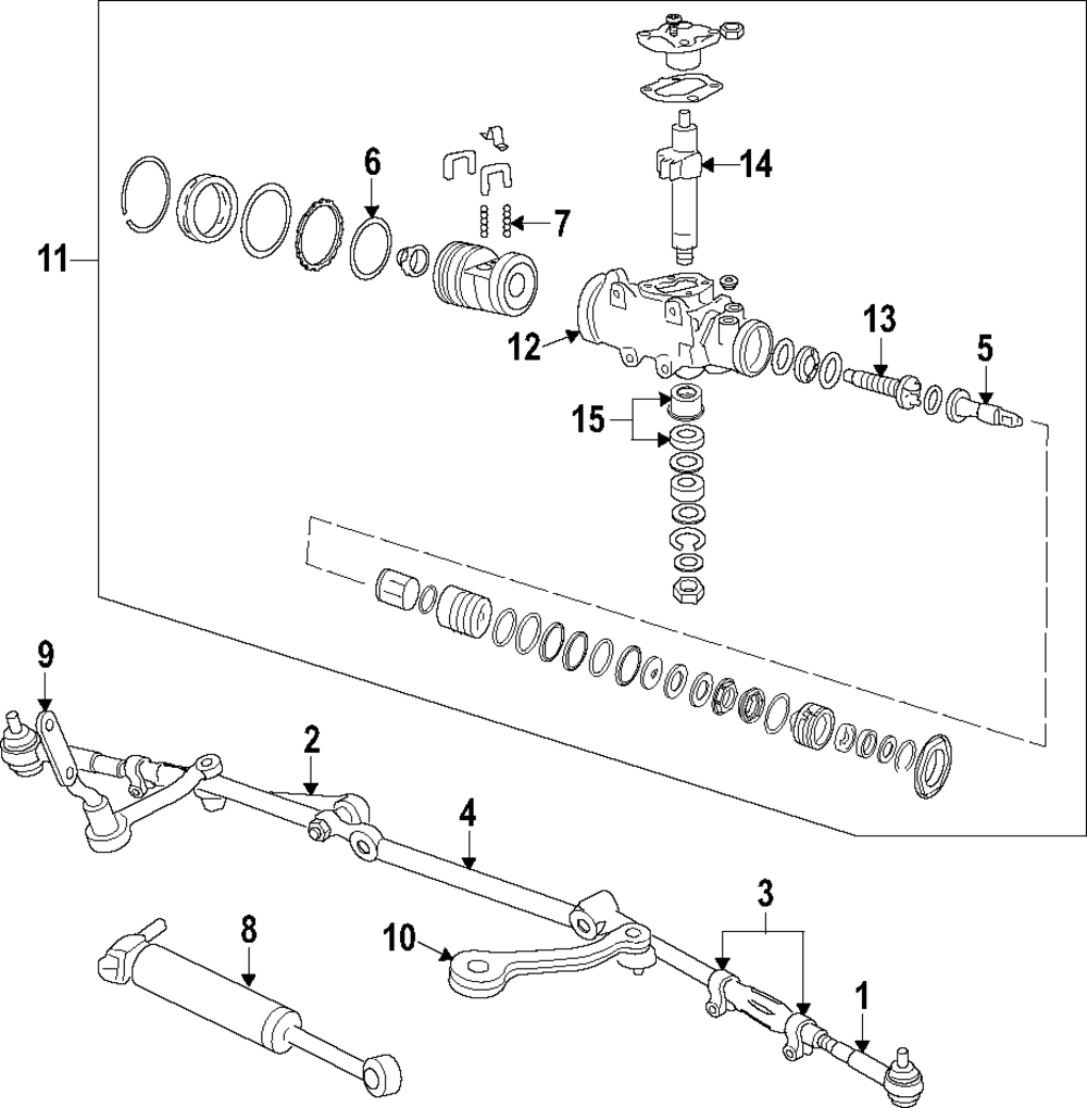 Steering Gear Rack Seal Kit - GM (07817487)