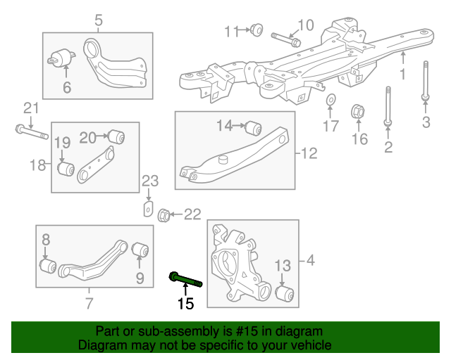 13219184 GM Lower Control Arm Bolt GM Parts Store