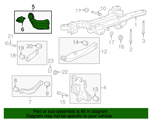 22927292 Rear Driver Side Suspension Trailing Arm 20102020 GM