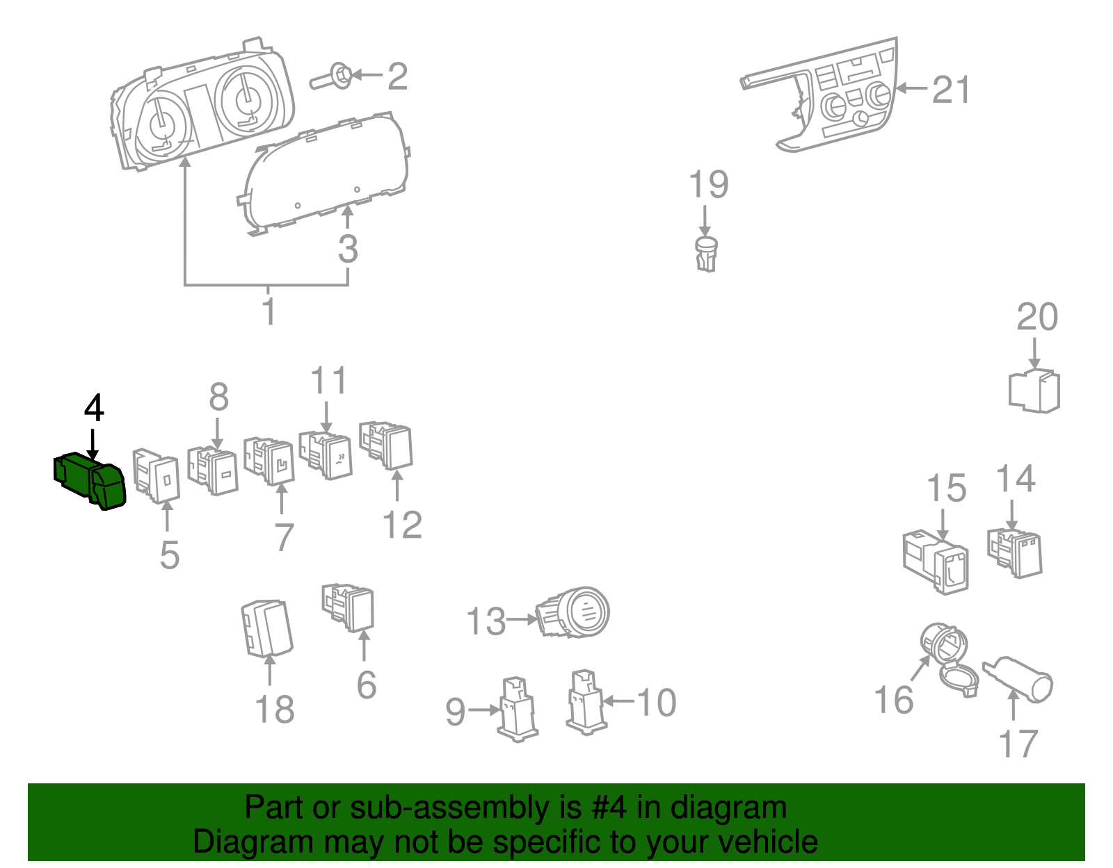 Window Switch - Toyota (84835-08060)