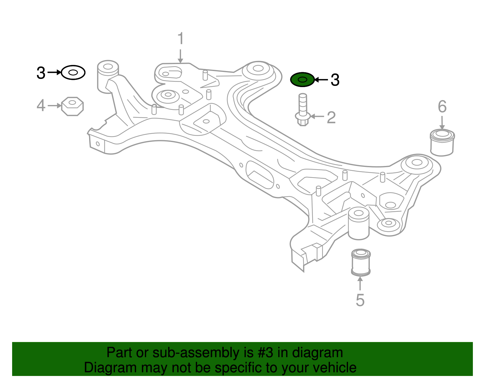 Front Suspension Crossmember Washer - GM (94525130)