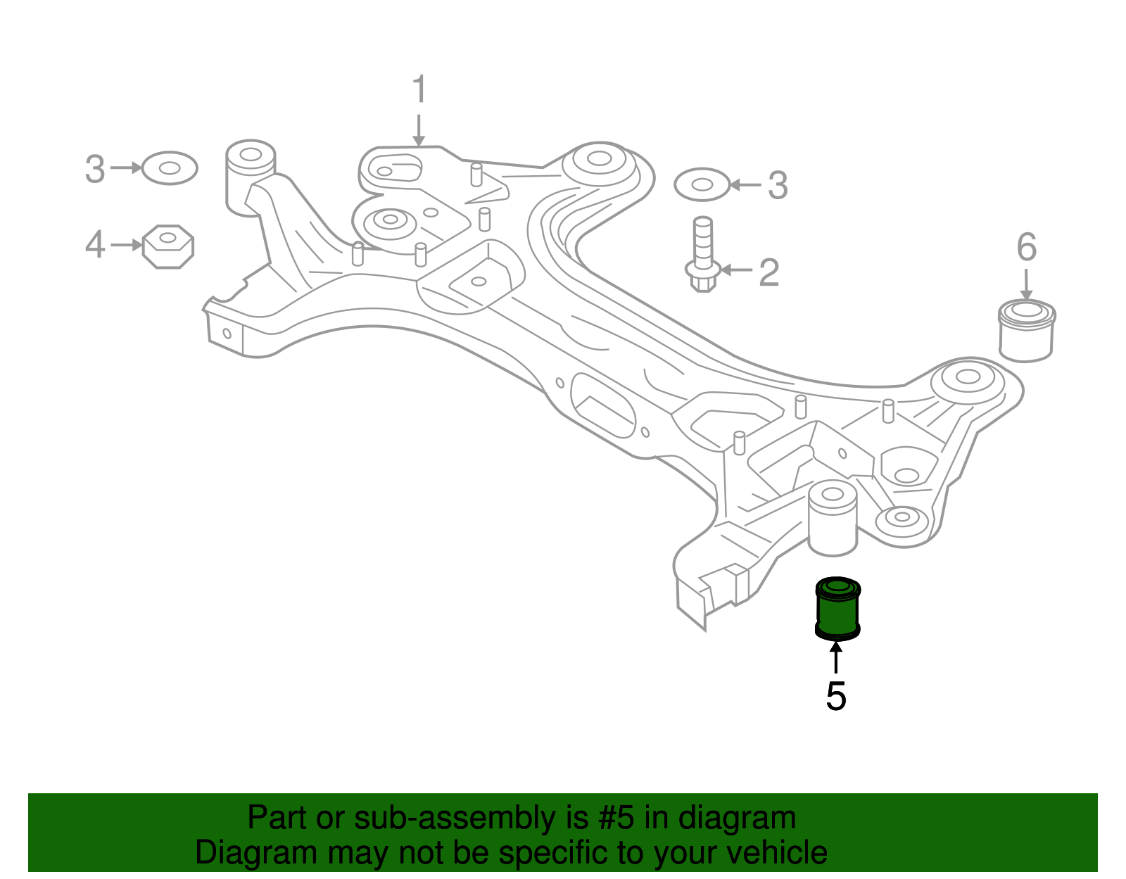 Front Lower Suspension Control Arm Front Bushing - GM (96535069)