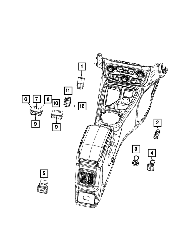 20222023 Jeep Compass Parking Brake Switch 6ZM50DX8AB My Mopar Parts