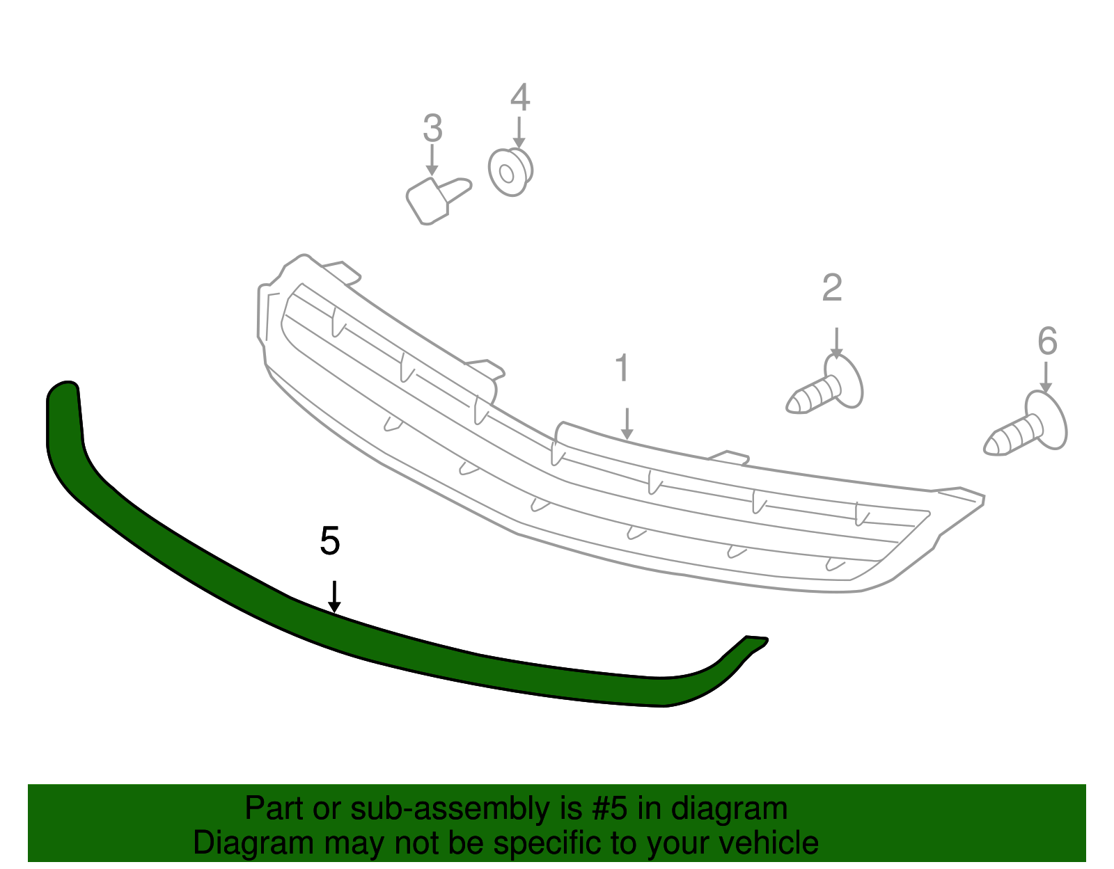 Front Grille Lower Molding - GM (96848523)