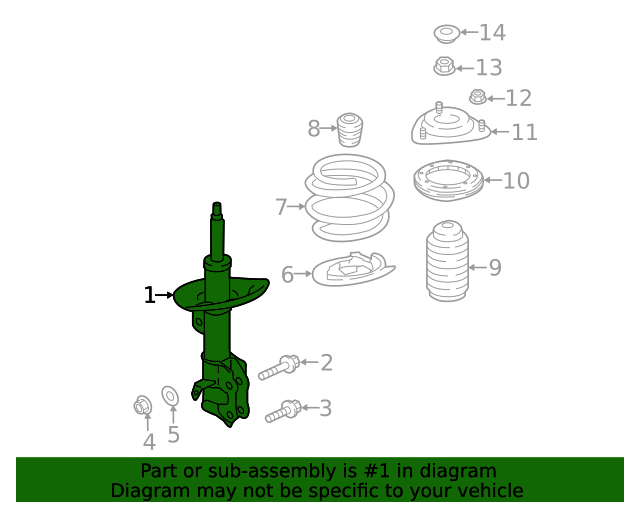 20310XC00B Suspension Strut 2019 Subaru Ascent Easy Subaru Parts