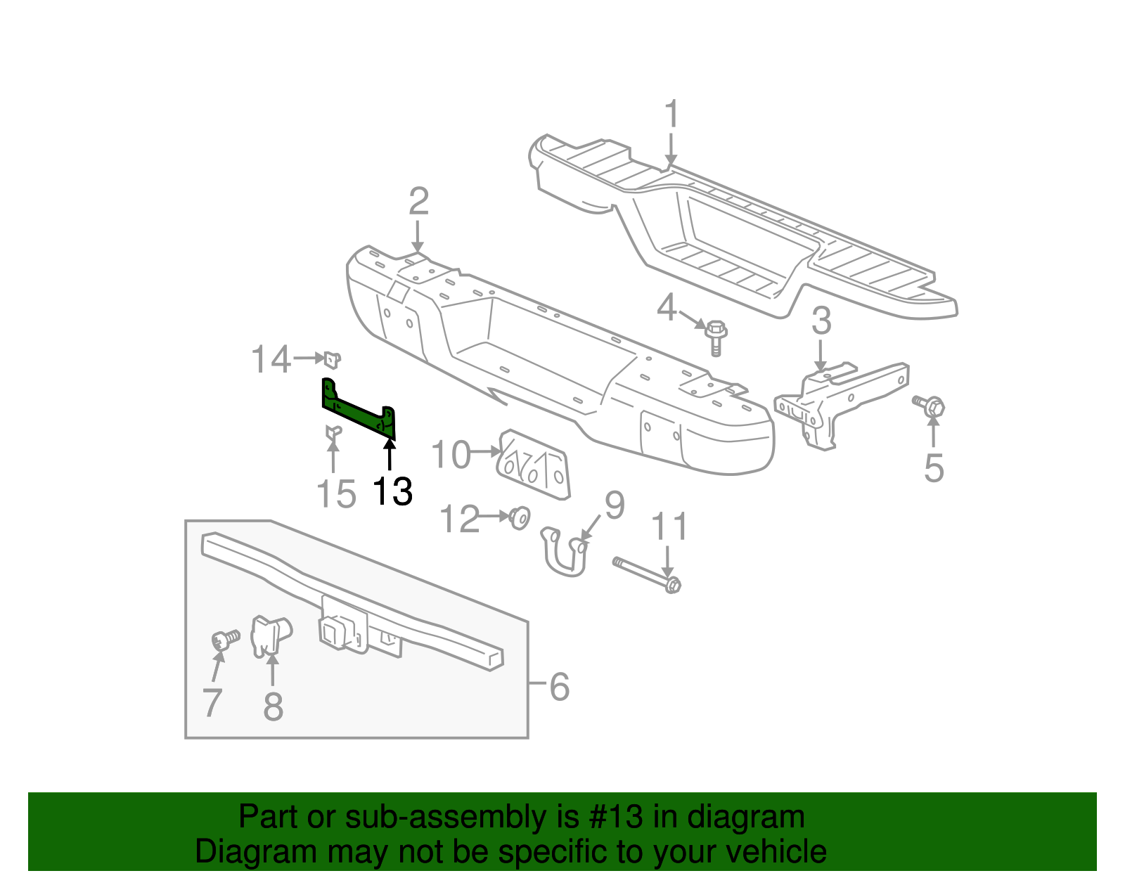 Rear License Plate Bracket (15850417)