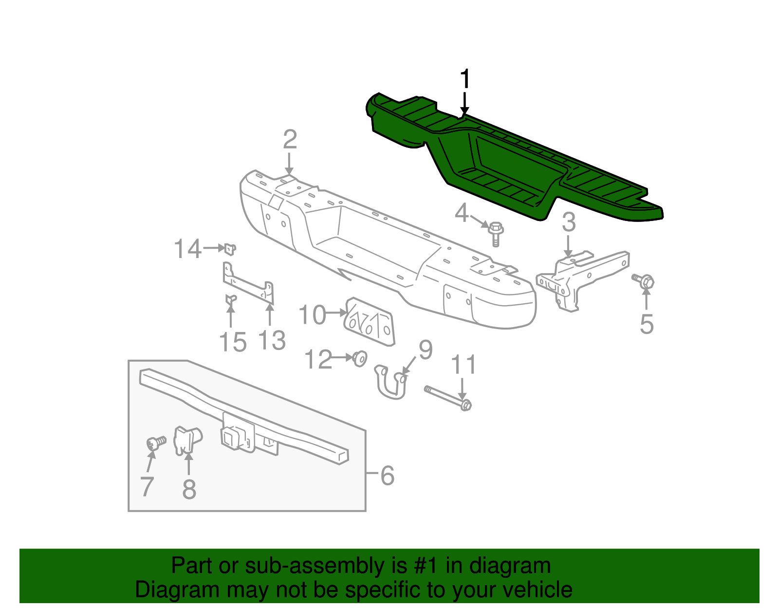 Rear Bumper Step Pad - GM (15794048)