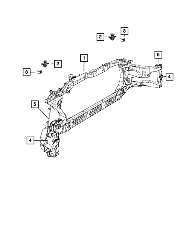20092024 Mopar Headlamp Mounting Bracket, Right 68222826AB
