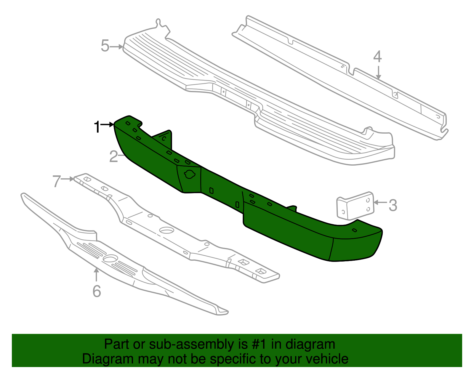 Face Bar - Ford (YL2Z-17906-BAA)