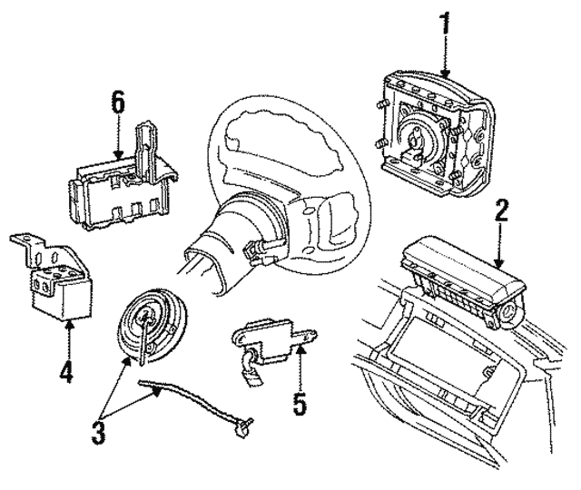 2000-2002 FOR FORD Lincoln LS CLOCK SPRING ASSEMBLY XW43