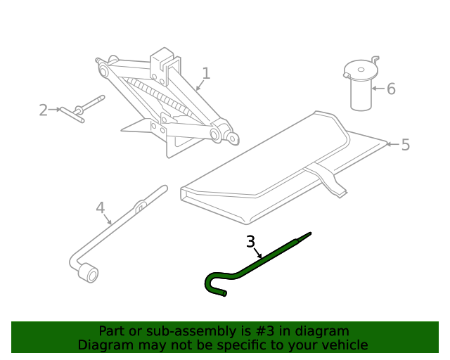 20162020 Toyota Floor Jack Handle 09113WB001 Toyota Parts Center