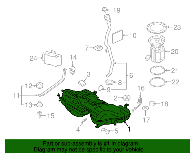 16117455790 20162018 BMW 330e Fuel Tank (16117455790) BMW of