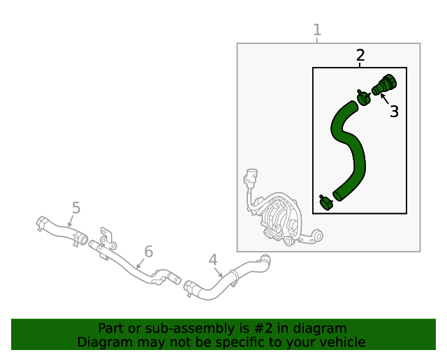 20172020 Kia HVAC Heater Hose 97311G2000 QuirkParts