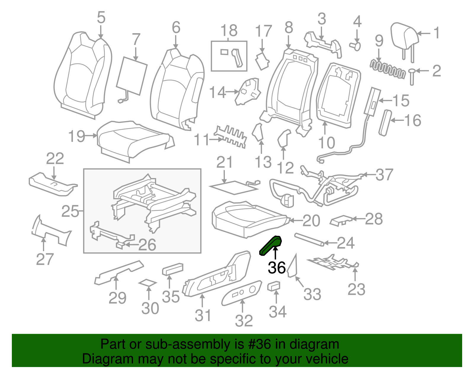 Recline Handle (25796510)