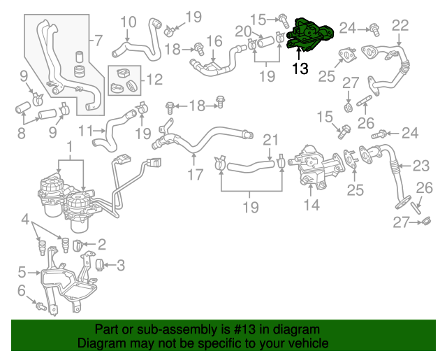 20102013 Toyota Valve Set, Emission Control, No. 2 2570138100 Toyota Parts Center