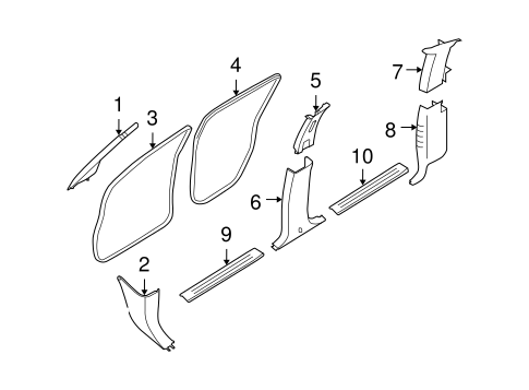 Interior Trim Cab For 2008 Nissan Titan Tascaparts Com