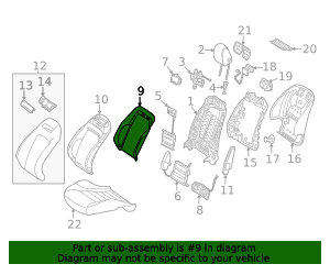 290-906-46-00 - Seat Heater Pad 2019-2023 Mercedes-Benz ...
