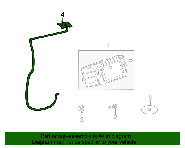22921479 Electronic GPS Navigation Antenna 20072017 GM