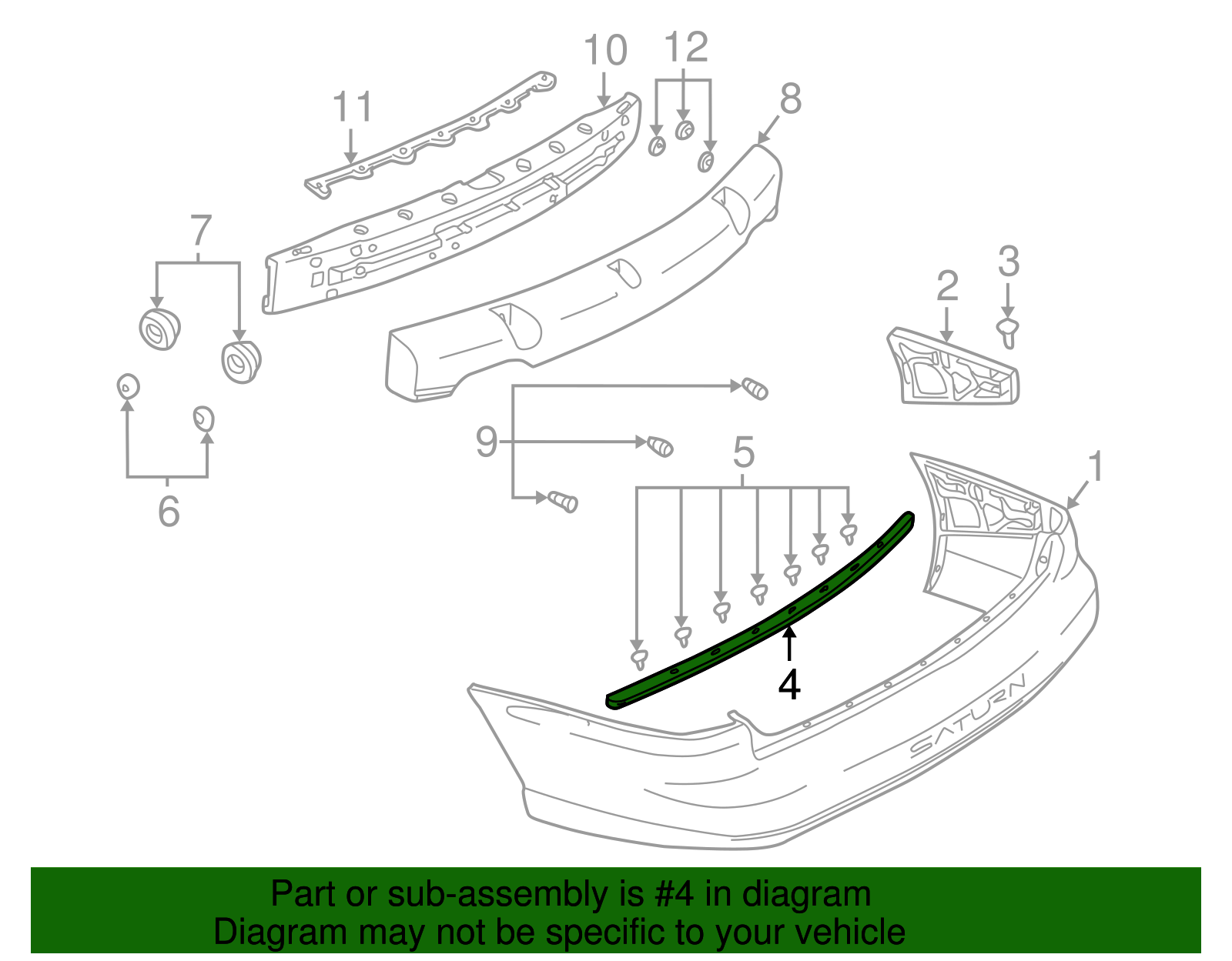 Reinforcement, Rear Bpr Imp Bar - GM (90585678)