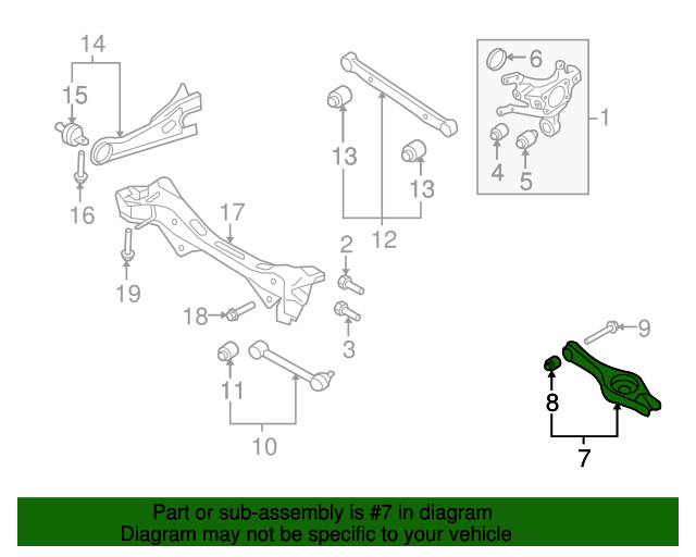 20072012 Hyundai Elantra Lower Control Arm 552102H100 OEM Parts Online