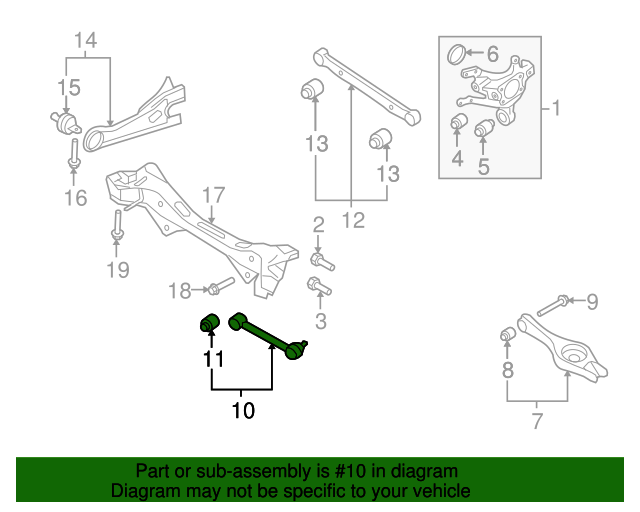 Genuine Ft Lateral Arm for 20072012 Hyundai Elantra Part 55250