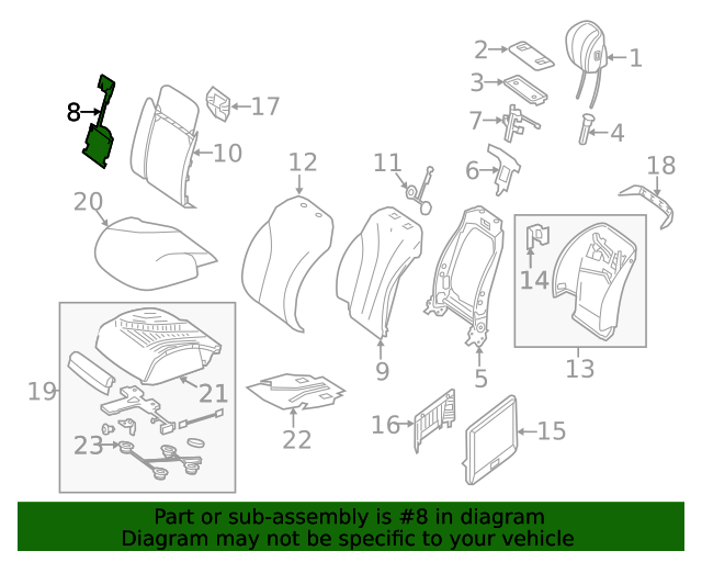 20182020 MercedesBenz Lumbar Support 0009101611 MB OEM Parts