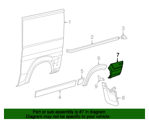 thumbnail image 2 of Texaseparts Rear Body Side Sill Molding For 2019-2023 Ram ProMaster – Passenger Side (Black, 1ZT37JXWAB) 2 of 4