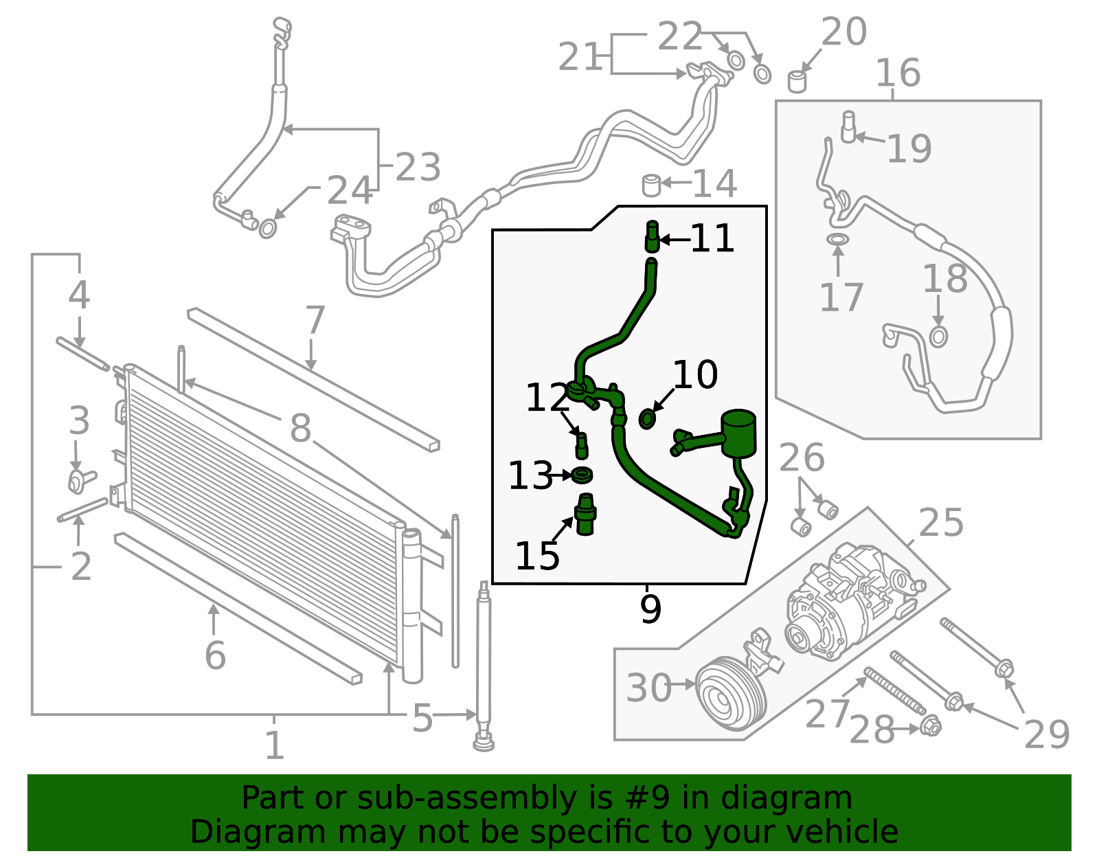 Motorcraft™ A/C Refrigerant Discharge Hose - Ford (YF-38029)