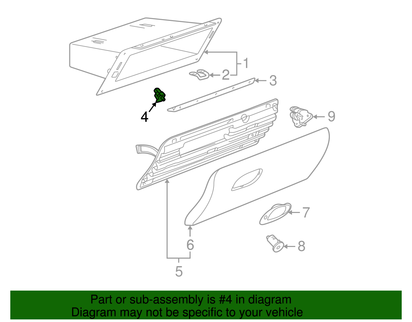Instrument Panel Compartment Lamp - GM (12450028)