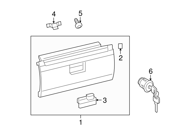 Genuine Glove Box Latch - 68630-3S510 | | Nissan