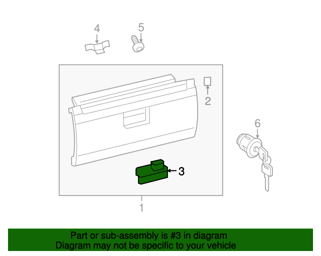 686301PA0A Glove Box Latch 20122021 Nissan Nissan OEM Parts Direct