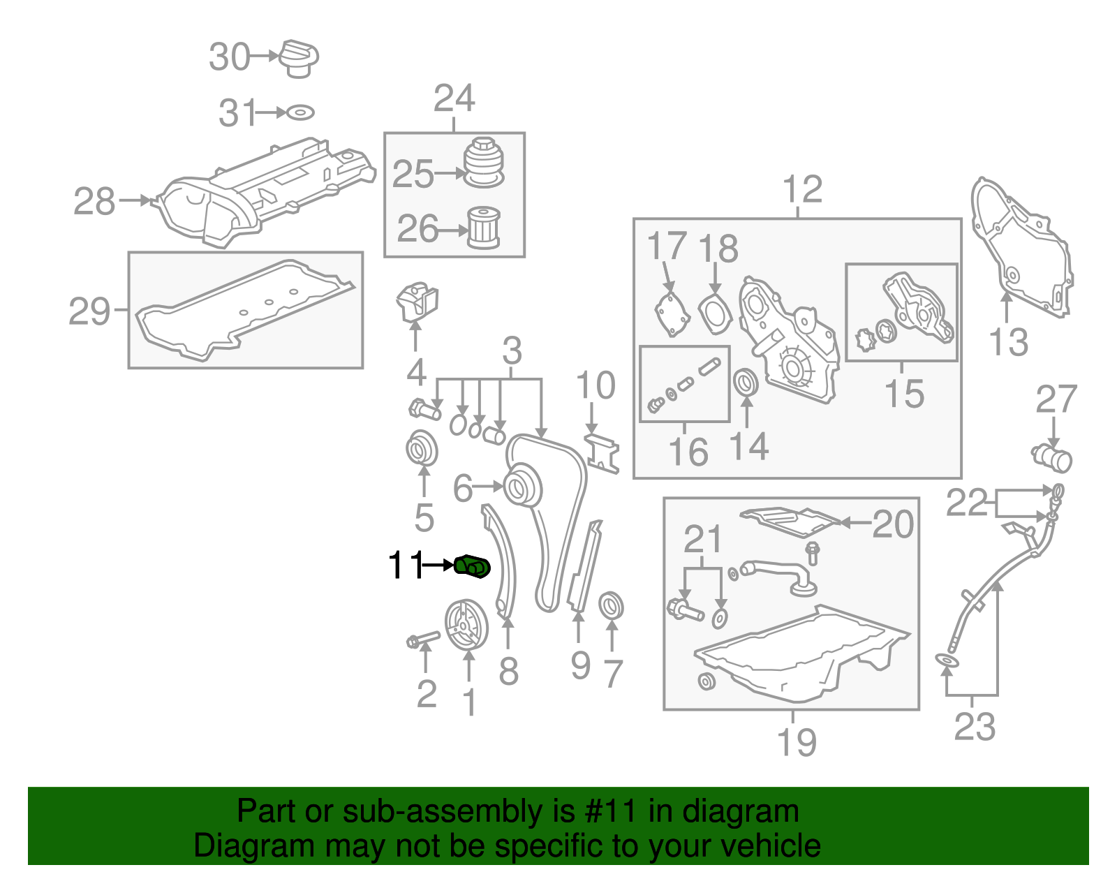 Engine Timing Chain Oil Nozzle - GM (12577163)