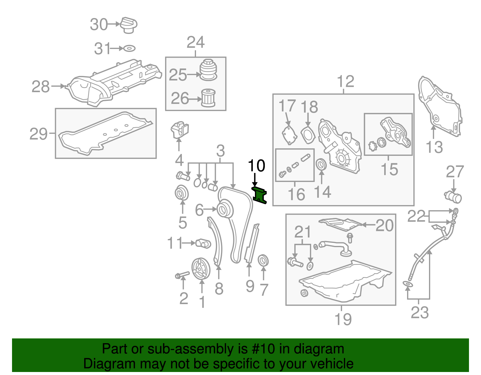 Engine Timing Chain Guide - GM (12588387)