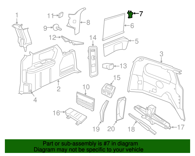 Sunshade Hook 7B0-861-337-DX9