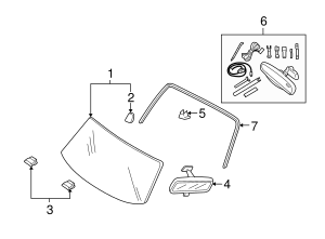 thumbnail interactive-video image 1 of Ford Mustang Escape Focus C-Max Interior Rear View Mirror - 6U5Z17700B Direct Replacement 1 of 4