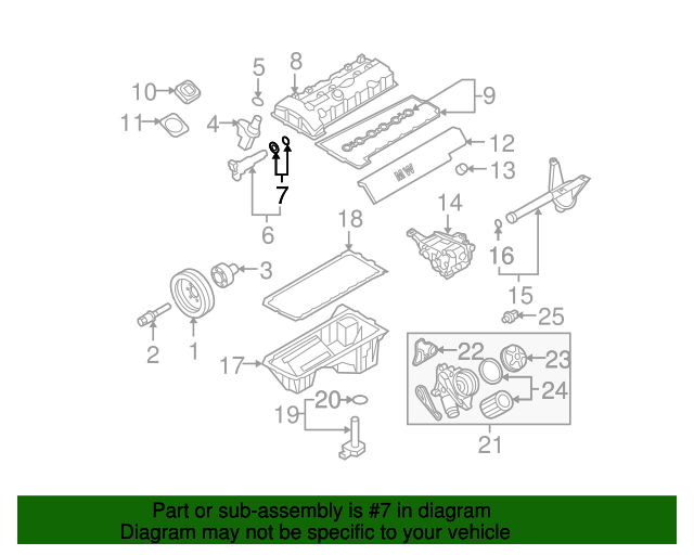 11367548459 - 2006-2018 BMW Solenoid Valve O-Ring (11-36-7-548-459 ...