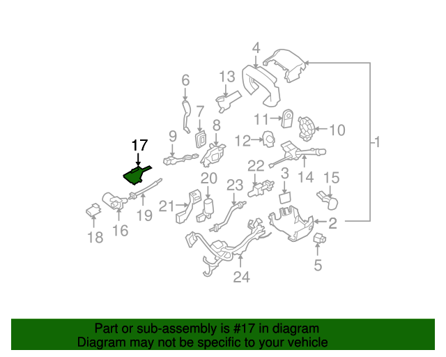 20062011 Cadillac DTS Steering Column Tilt Wheel Actuator Bracket