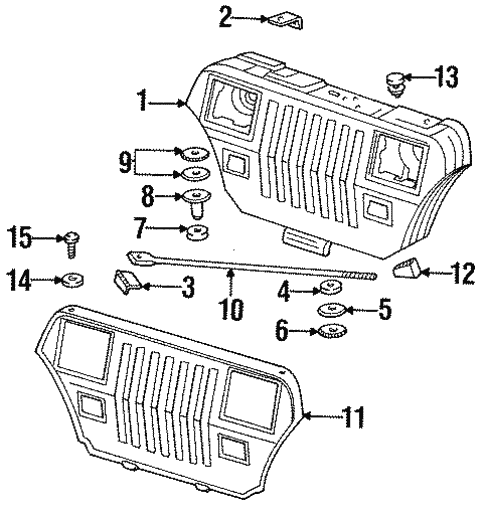 Grille & Components for 1995 Jeep Wrangler | Mopar Parts